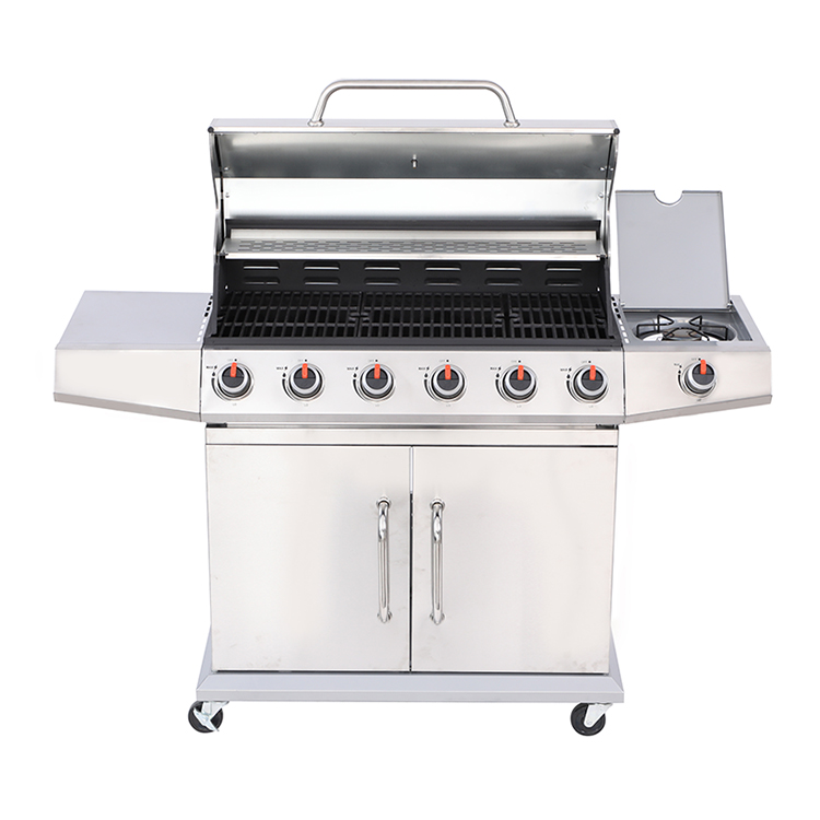 6 Burner Stainless Steel BBQ Propana Gas Panggangan