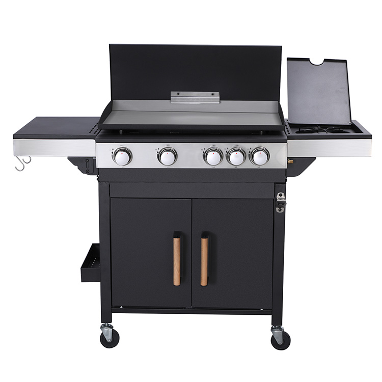 Four-Burner Gas Griddle lan Plancha Combo